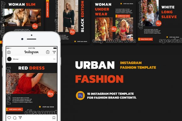 Download Instagram Fashion Post Template Vol.3 - Post template Collection