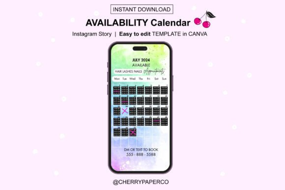 Download Instagram Story Calendar, JULY 2024 - Premium Resources