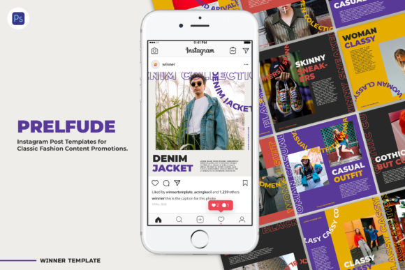 Download Prelfude Instagram Fashion Post Template - Post template Collection