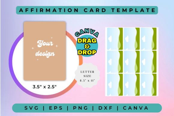 Download Affirmation Card Template - Premium Resources