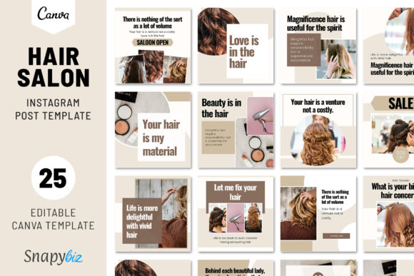 Download Hair Salon Instagram Post Template - Post template Collection
