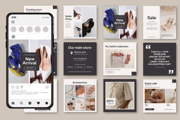 Download Clothing Fashion Instagram Post Template - Post template Collection
