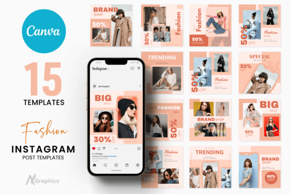 Download 15 Light Fashion Instagram Post Template - Post template Collection