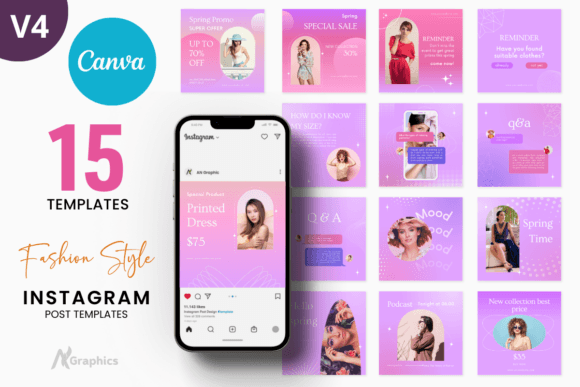 Download 15 Dark Fashion Instagram Post Templates - Post template Collection