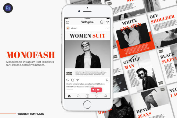 Download Monofash Instagram Fashion Post Template - Post template Collection