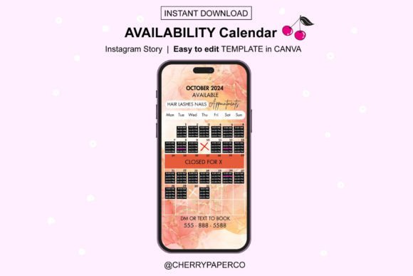 Download Instagram Story Calendar, OCTOBER 2024 - Premium Resources