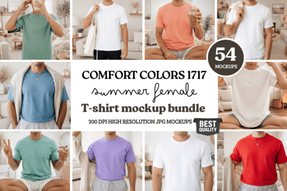 Download Comfort Colors 1717 TShirt Mockup Bundle - Tshirt mockup bundle Collection