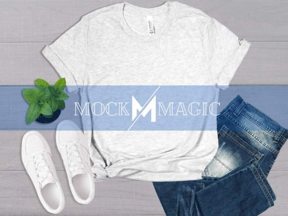 Download Ash Bella Canvas 3001 Shirt Mockup PNG - Premium Resources