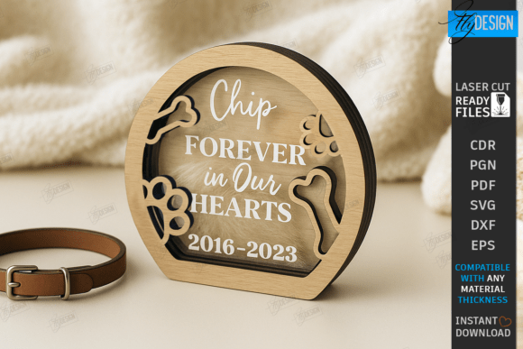 Download Pet Memorial Keepsake Box Laser Cut |CNC - Memorial keepsake Collection
