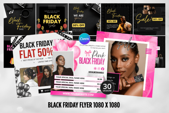 Download Black Friday Flyer Canva Post Template - Post template Collection