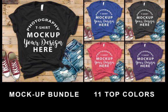 Download Bella Canvas 3001 Shirt Mockup BUNDLE - Bella canvas 3001 shirt mockup Collection