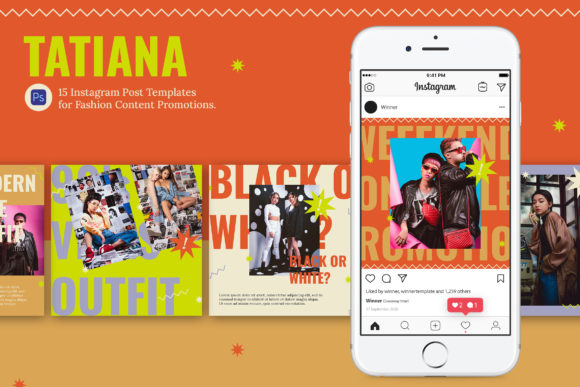 Download Tatiana Instagram Fashion Post Template - Post template Collection