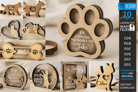 Download Pet Memorial Keepsake Boxes Laser Bundle - Memorial keepsake Collection